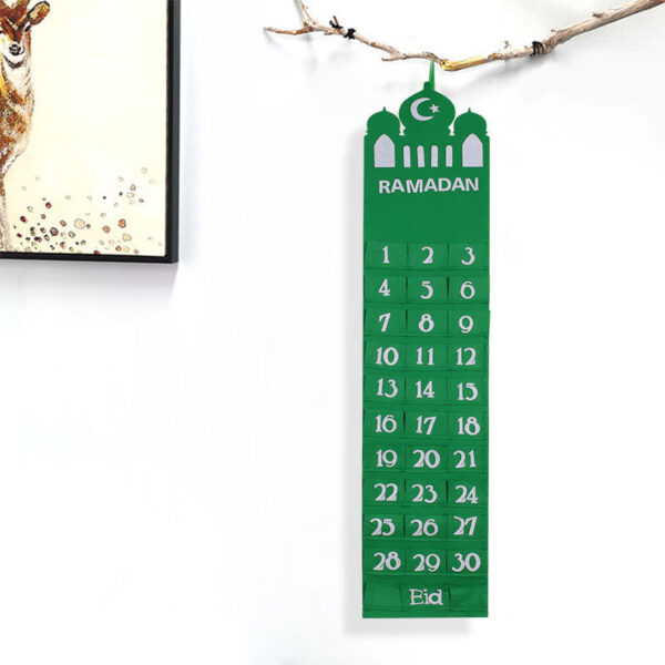 Wall Calendar Storage Bag Mubarak Countdown Calendar Hanging Bag