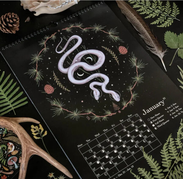 Dark Forest Calendar Animal Wall Calendar