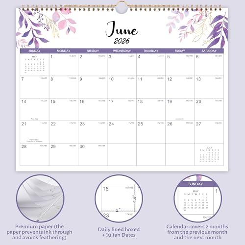 2026 Wall Calendar - 18 Months Wall Calendar 2026-2027, January 2026 - June 2027