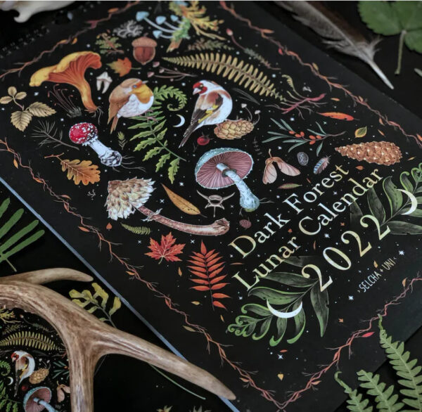 Dark Forest Calendar Animal Wall Calendar