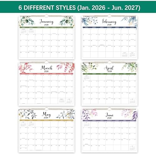 2026 Wall Calendar - 18 Months Wall Calendar 2026-2027, January 2026 - June 2027