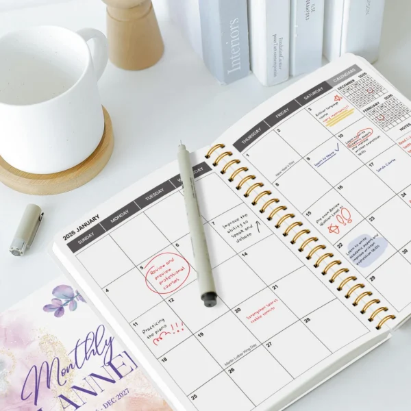 2026-2027 A5 Weekly & Monthly Planner – Jan 2026 to Dec 2027 Spiral Organizer with Calendar & Notes, School & Office Supplies - AliExpress 21