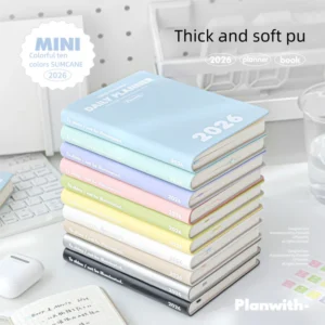 Planwith 2026 Pocket A6 Notebook Planner Soft Cover Mini Journal