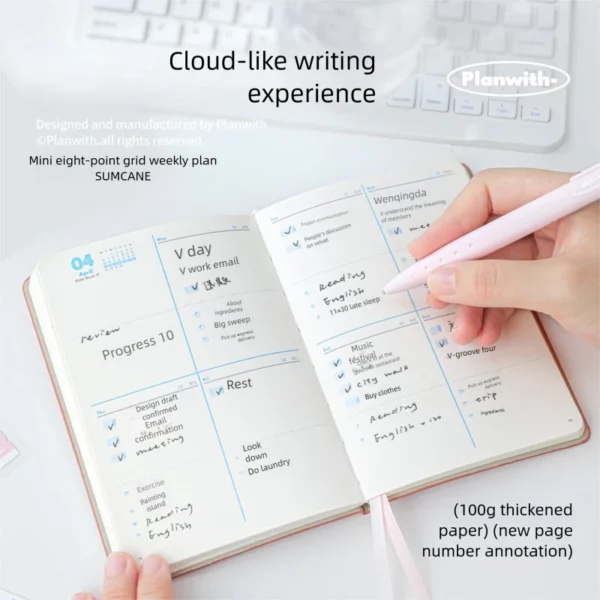 Planwith 2026 Pocket A6 Notebook Planner Soft Cover Mini Journal