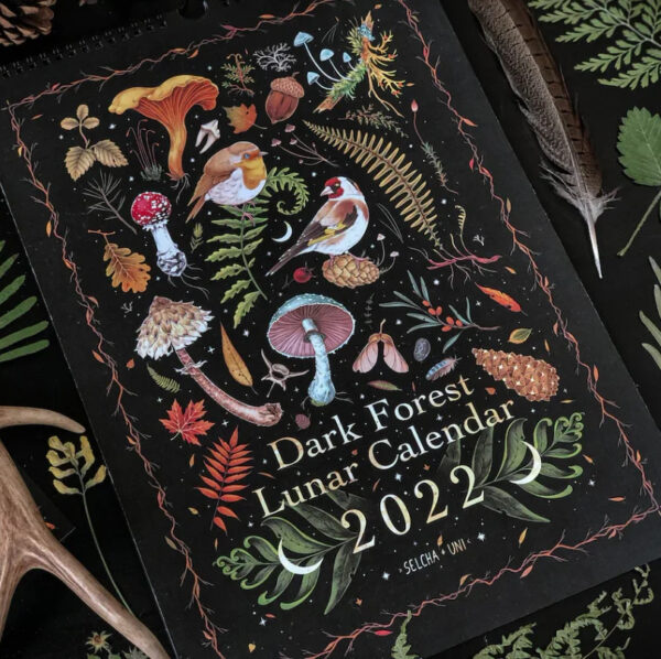 Dark Forest Calendar Animal Wall Calendar