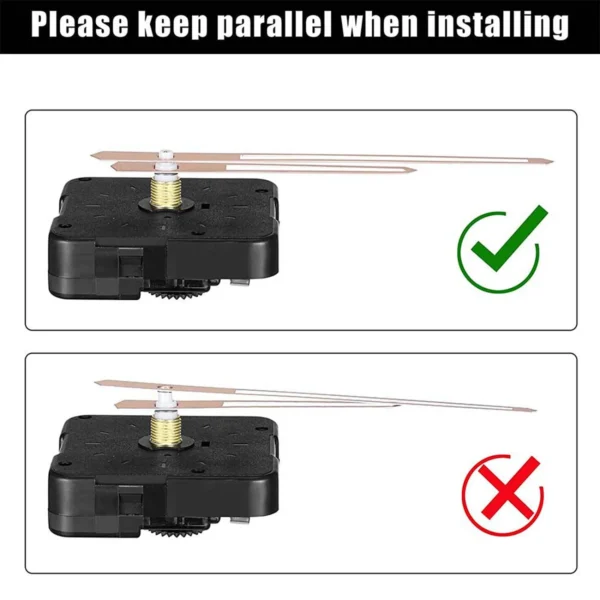 X11AA 2Pcs Silent DIY Quartz Wall Clock Movement Mechanism Kit for Repair Parts Replacement Home Decor Timepiece Tools 20mm